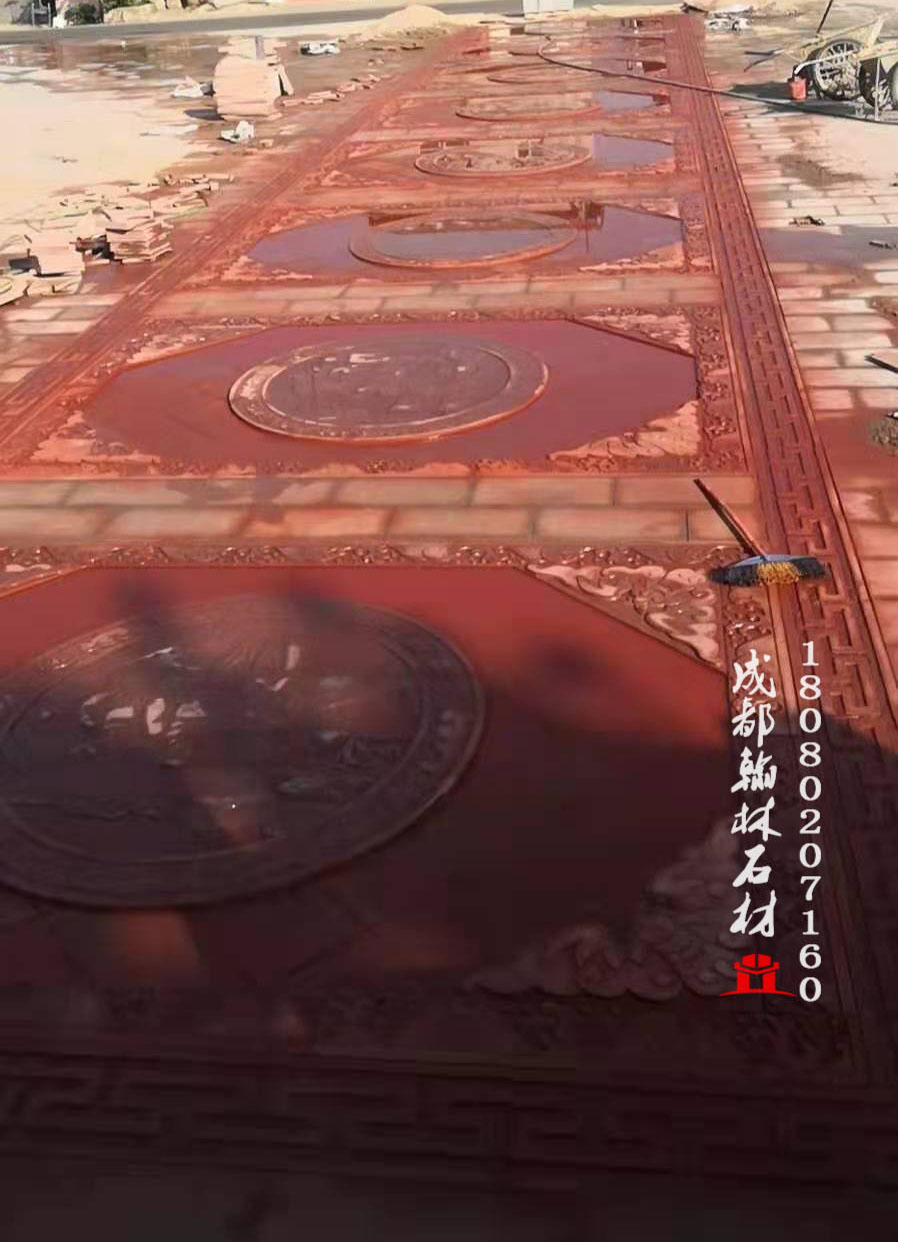 細節顯實力四川紅砂巖地雕廠 